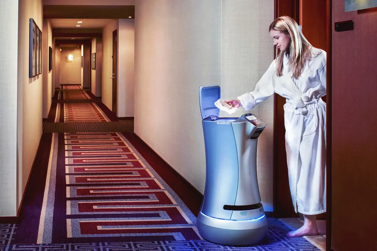 Integrated smart hotel platform interface covering IPTV, room control, signage and service workflows