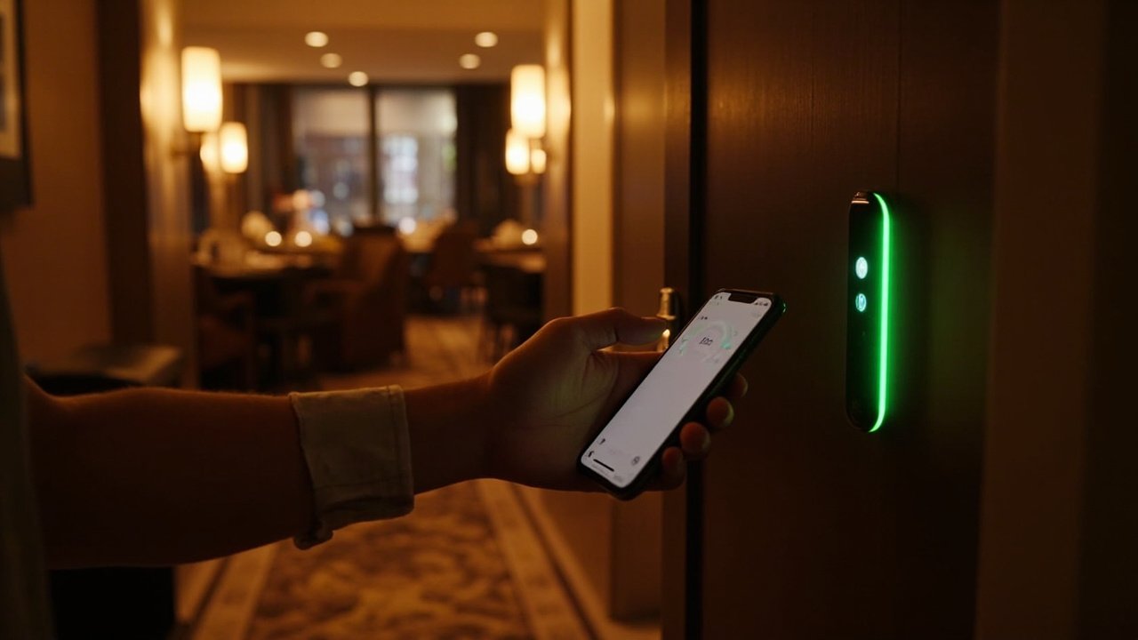 Guest using connected access control in a smart hotel environment