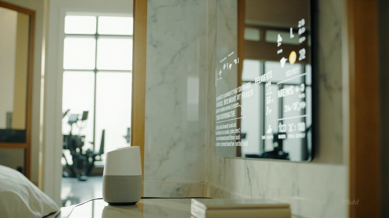 Hotel room environment undergoing modernization toward a more connected guest experience